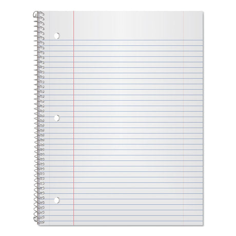 Coil-Lock Wirebound Notebook, 3-Hole Punched, 1-Subject, Medium/College Rule, Randomly Assorted Covers, (100) 11 x 8.5 Sheets