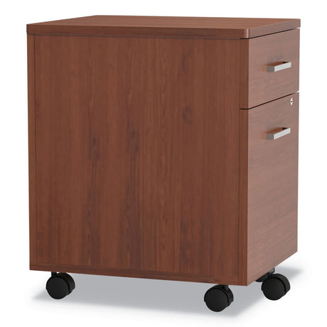 Trento Line Mobile Pedestal File, Left or Right, 2-Drawers: Box/File, Legal/Letter, Cherry, 16.5  x 19.75  x 23.63