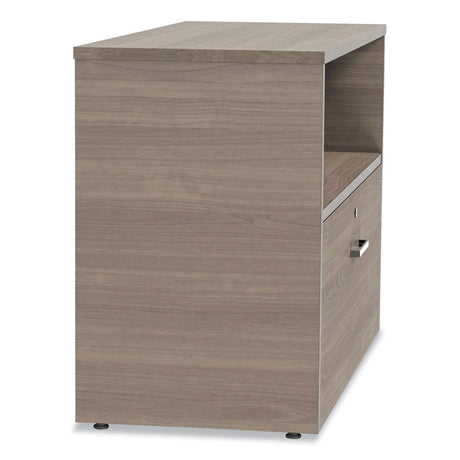 Urban 36  Credenza, Bottom Pedestal, 35.25w x 15.25d x 23.75h, Natural Walnut