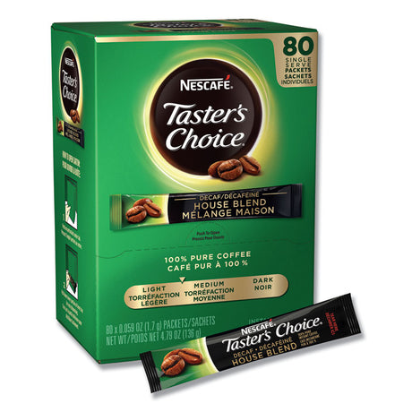 Taster s Choice Stick Pack, Decaf, 0.06oz, 80/Box