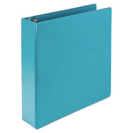 Earths Choice Plant-Based Durable Fashion View Binder, 3 Rings, 2" Capacity, 11 x 8.5, Turquoise, 2/Pack