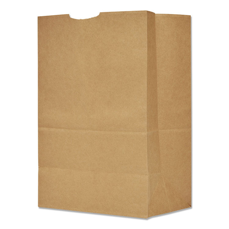 Grocery Paper Bags, 75 lb Capacity, 1/6 BBL, 12  x 7  x 17 , Kraft, 400 Bags