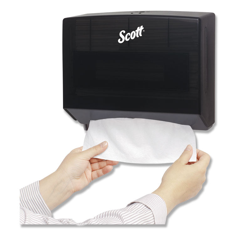 Scottfold Folded Towel Dispenser, 10.75 x 4.75 x 9, Black