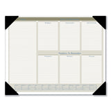 Executive Monthly Desk Pad Calendar, 22 x 17, White Sheets, Black Corners, 12-Month (Jan to Dec): 2025