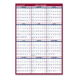 Erasable Vertical/Horizontal Wall Planner, 32 x 48, White/Blue/Red Sheets, 12-Month (Jan to Dec): 2025