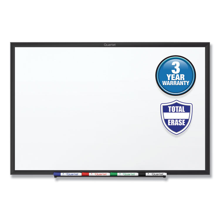 Classic Series Total Erase Dry Erase Boards, 96 x 48, White Surface, Black Aluminum Frame