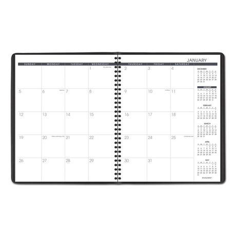 Monthly Planner, 11 x 9, Black Cover, 15-Month: Jan 2025 to Mar 2026