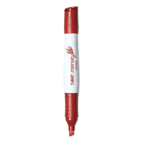 Intensity Low Odor Chisel Tip Dry Erase Marker, Extra-Broad Bullet Tip, Red, Dozen