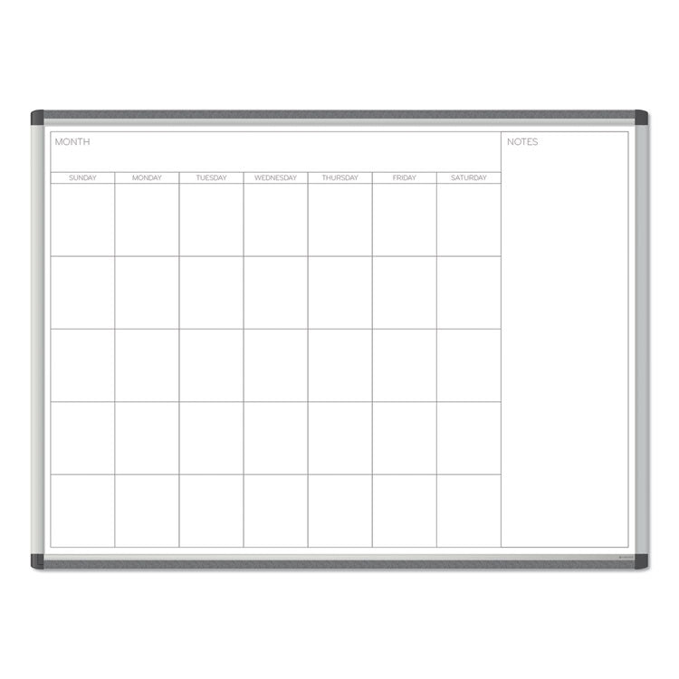 PINIT Magnetic Dry Erase Undated One Month Calendar, 47 x 35, White