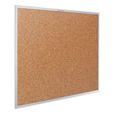 Classic Series Cork Bulletin Board, 36 x 24, Tan Surface, Silver Anodized Aluminum Frame