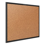 Classic Series Cork Bulletin Board, 36 x 24, Tan Surface, Black Aluminum Frame