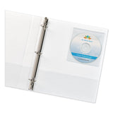 Self-Adhesive Media Pockets, 1 Disc Capacity, Clear, 10/Pack