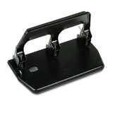 40-Sheet Heavy-Duty Three-Hole Punch with Gel Padded Handle, 9/32" Holes, Black