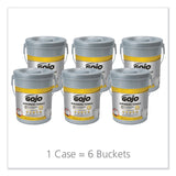 Scrubbing Towels, Hand Cleaning, 2-Ply, 10.5 x 12, Silver/Yellow, 72/Bucket, 6/Carton