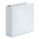 Deluxe Easy-to-Open D-Ring View Binder, 3 Rings, 3" Capacity, 11 x 8.5, White