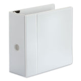 Deluxe Easy-to-Open D-Ring View Binder, 3 Rings, 5" Capacity, 11 x 8.5, White