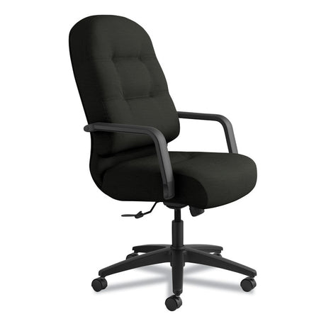 Pillow-Soft 2090 Series Executive High-Back Swivel/Tilt Chair, Supports Up to 300 lb, 16.75" to 21.25" Seat Height, Black