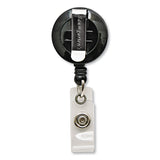 ID Card Reel with Belt Clip, 30" Extension, Black