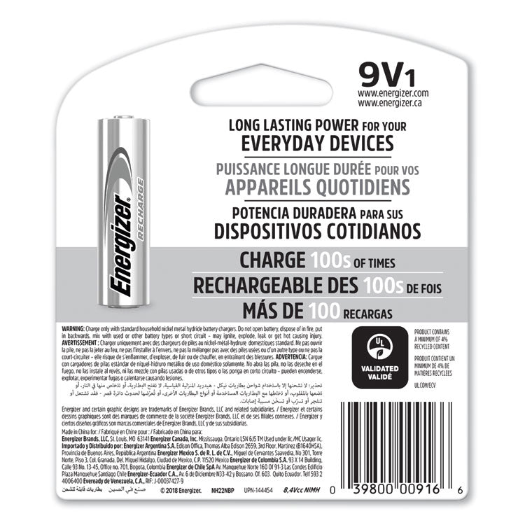 NiMH Rechargeable 9V Batteries