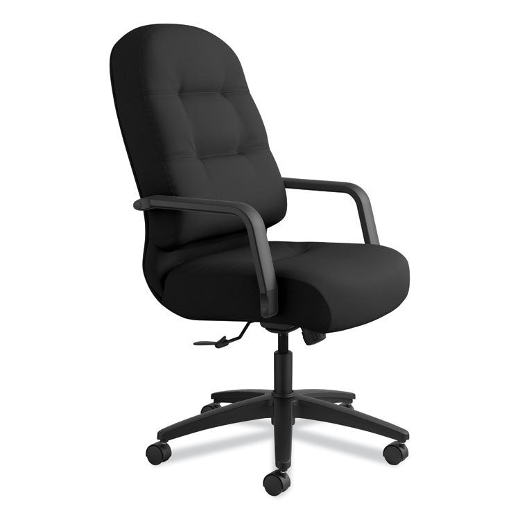 Pillow-Soft 2090 Series Executive High-Back Swivel/Tilt Chair, Supports Up to 300 lb, 17" to 21" Seat Height, Black