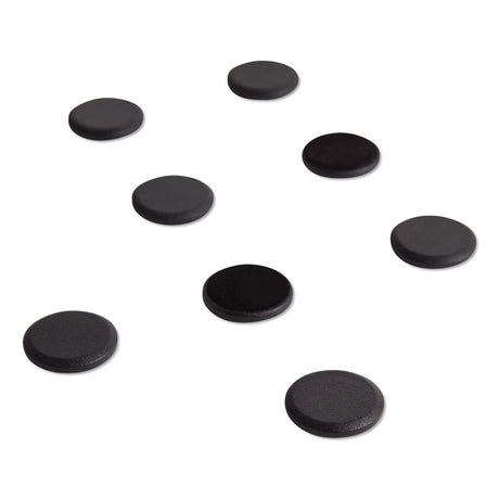 High Energy Magnets, Circle, Black, 1.25" Diameter, 8/Pack