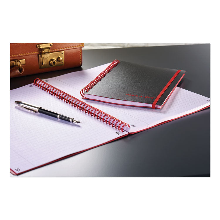 Flexible Cover Twinwire Notebooks, SCRIBZEE Compatible, 1-Subject, Wide/Legal Rule, Black Cover, (70) 8.25 x 5.63 Sheets