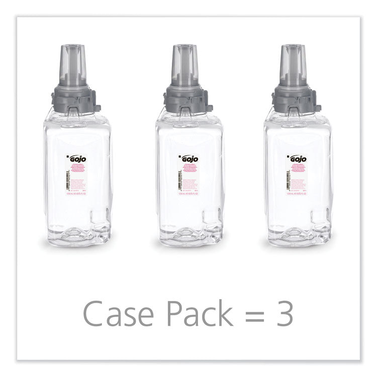Clear and Mild Foam Handwash Refill, For ADX-12 Dispenser, Fragrance-Free, 1,250 mL Refill, 3/Carton