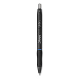 S-Gel High-Performance Gel Pen, Retractable, Bold 1 mm, Blue Ink, Black Barrel, Dozen