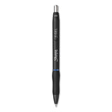 S-Gel High-Performance Gel Pen, Retractable, Fine 0.5 mm, Blue Ink, Black Barrel, Dozen