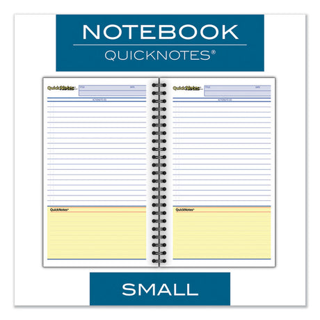 Wirebound Guided QuickNotes Notebook, 1-Subject, List-Management Format, Dark Gray Cover, (80) 8 x 5 Sheets