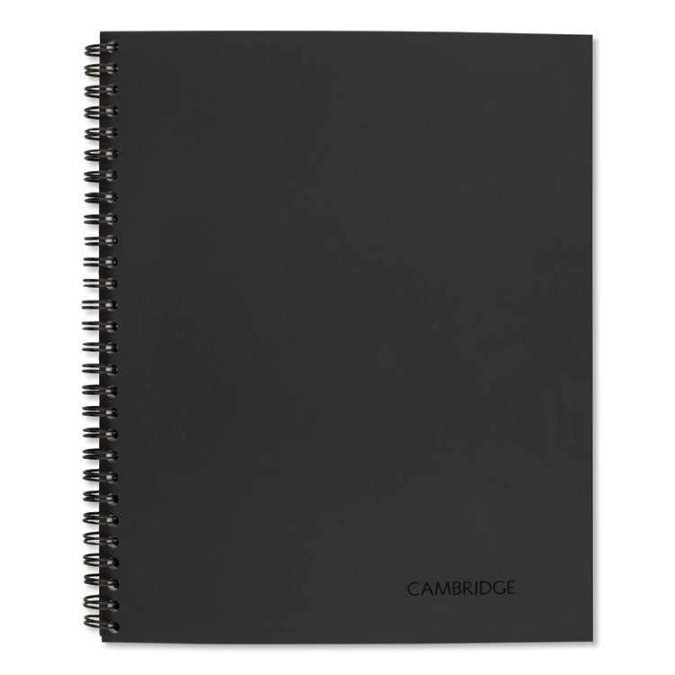 Wirebound Guided Meeting Notes Notebook, 1-Subject, Meeting-Minutes/Notes Format, Dark Gray Cover, (80) 11 x 8.25 Sheets