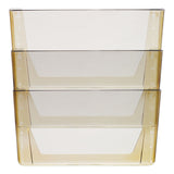Wall File, 3 Sections, Legal Size, 16" x 4" x 14", Smoke, 3/Set