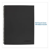 Wirebound Business Notebook, 1-Subject, Wide/Legal Rule, Black Linen Cover, (80) 11 x 8.5 Sheets