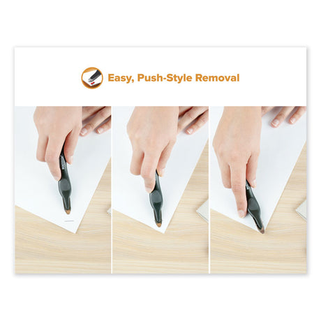 Professional Magnetic Push-Style Staple Remover, Black