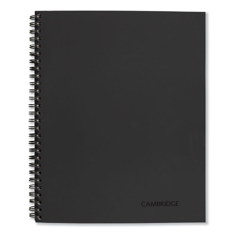 Wirebound Business Notebook, 1-Subject, Wide/Legal Rule, Black Linen Cover, (80) 9.5 x 6.63 Sheets