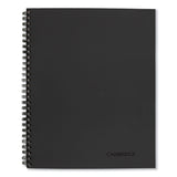 Wirebound Business Notebook, 1-Subject, Wide/Legal Rule, Black Linen Cover, (80) 9.5 x 6.63 Sheets