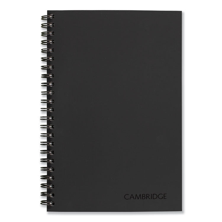 Wirebound Business Notebook, 1-Subject, Wide/Legal Rule, Black Linen Cover, (80) 8 x 5 Sheets