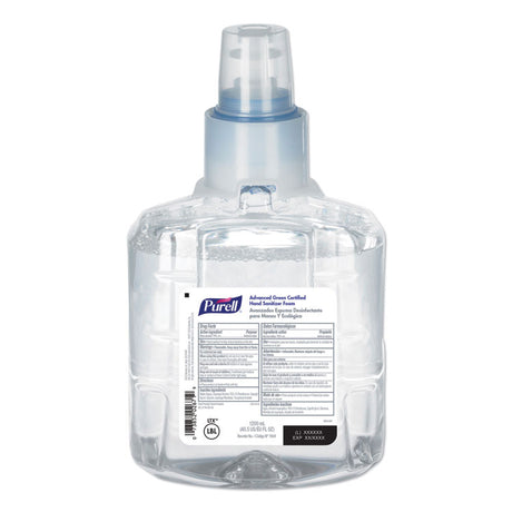 Advanced Hand Sanitizer Green Certified Foam Refill, For LTX-12 Dispensers, 1,200 mL, Fragrance-Free