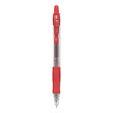 G2 Premium Gel Pen, Retractable, Extra-Fine 0.5 mm, Red Ink, Smoke/Red Barrel, Dozen