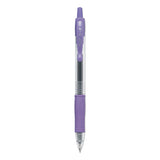 G2 Premium Gel Pen, Retractable, Extra-Fine 0.5 mm, Purple Ink, Smoke/Purple Barrel, Dozen