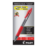 G2 Premium Gel Pen, Retractable, Bold 1 mm, Red Ink, Smoke/Red Barrel, Dozen