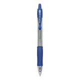 G2 Premium Gel Pen Convenience Pack, Retractable, Extra-Fine 0.38 mm, Blue Ink, Smoke/Blue Barrel, Dozen