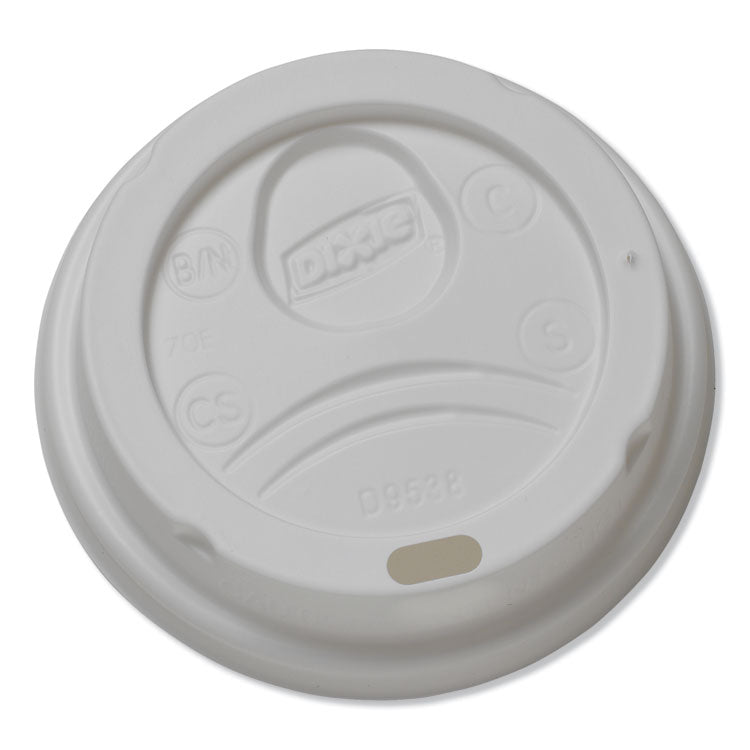 Dome Hot Drink Lids, Fits 8 oz Cups, White, 100/Sleeve, 10 Sleeves/Carton