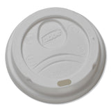 Dome Hot Drink Lids, Fits 8 oz Cups, White, 100/Sleeve, 10 Sleeves/Carton