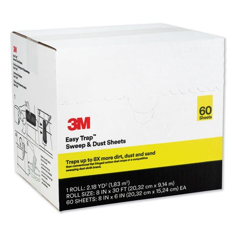 Easy Trap Duster, 8" x 30 ft, White, 60 Sheet Roll