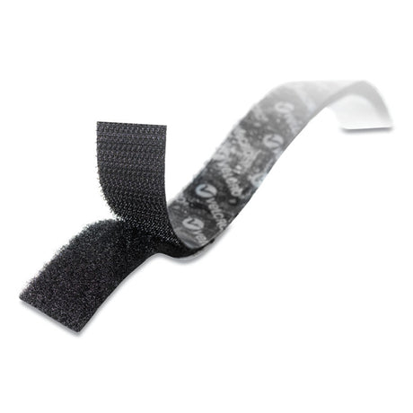 Sticky-Back Fasteners, Removable Adhesive, 0.75" x 30 ft, Black