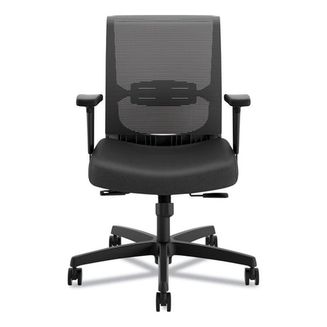 Convergence Mid-Back Task Chair, Synchro-Tilt and Seat Glide, Supports Up to 275 lb, Black