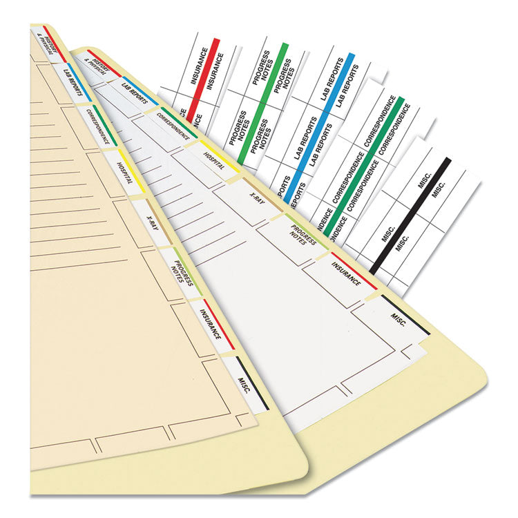 Medical Chart Index Divider Sheets, Untabbed, 11 x 8.5, Manila, 400/Box