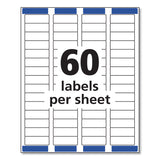 Easy Peel White Address Labels w/ Sure Feed Technology, Laser Printers, 0.66 x 1.75, White, 60/Sheet, 25 Sheets/Pack