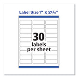 Easy Peel White Address Labels w/ Sure Feed Technology, Inkjet Printers, 1 x 2.63, White, 30/Sheet, 100 Sheets/Box